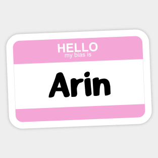 My Bias is Arin Sticker